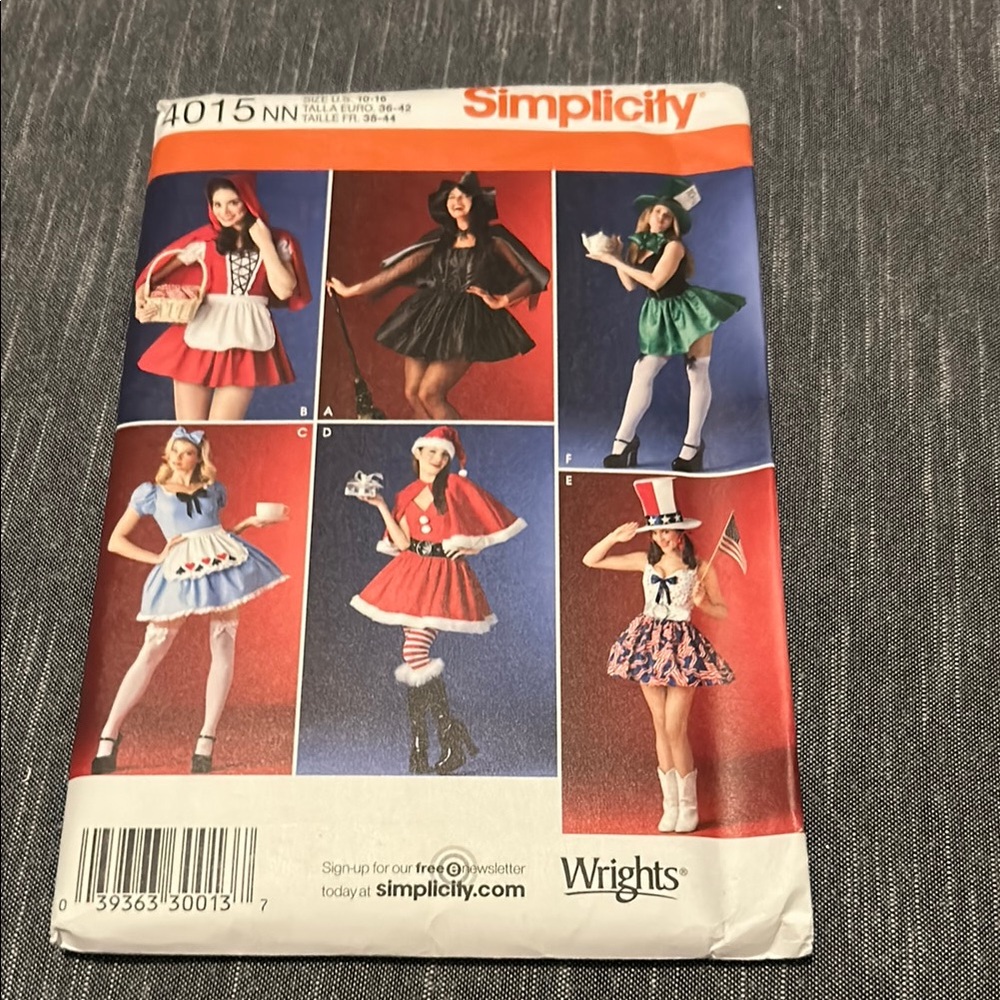 Simplicity sizes 4015 sizes 10-16
